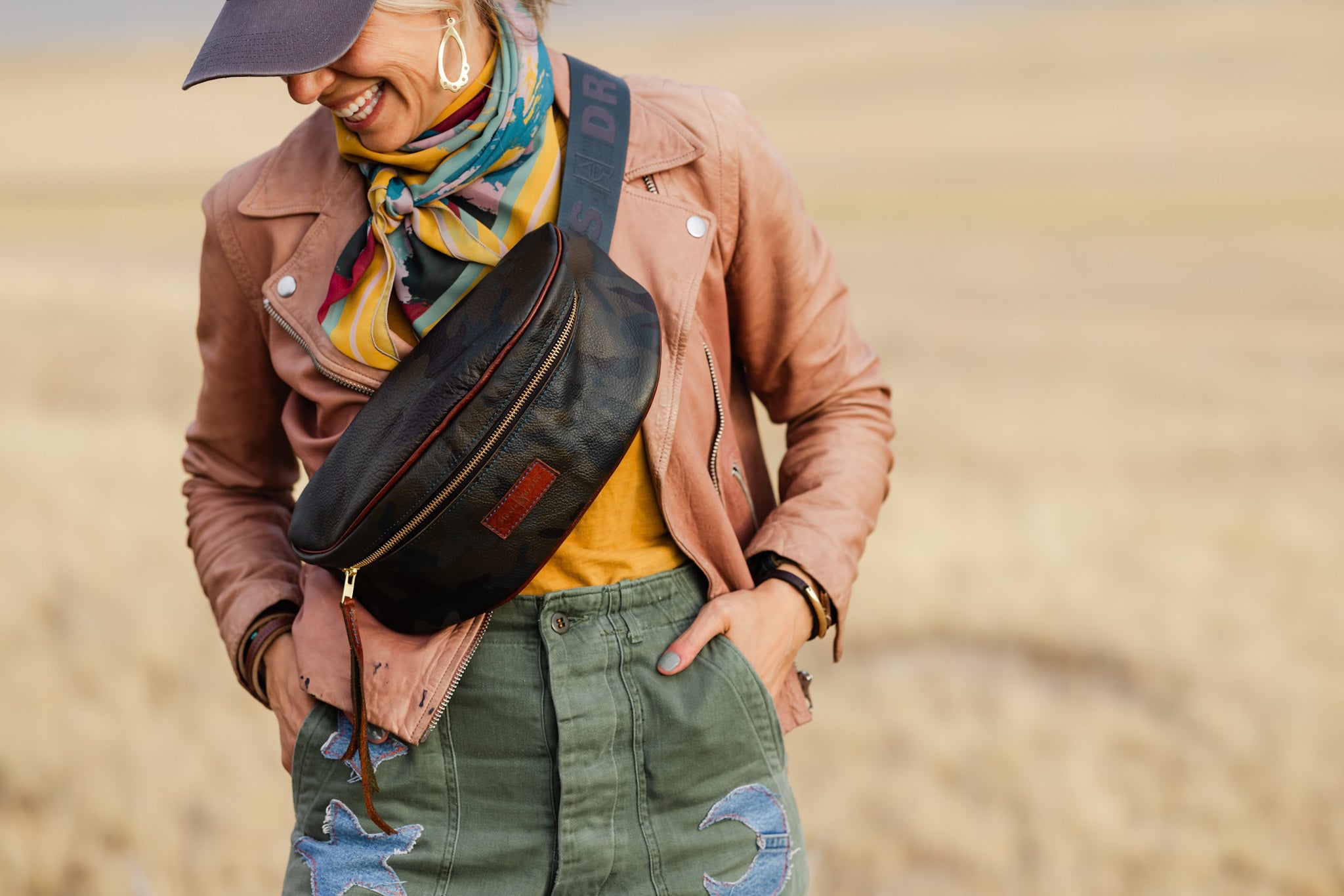 Open Range Collection | Louie Fanny Crossbody | Camo + Rust