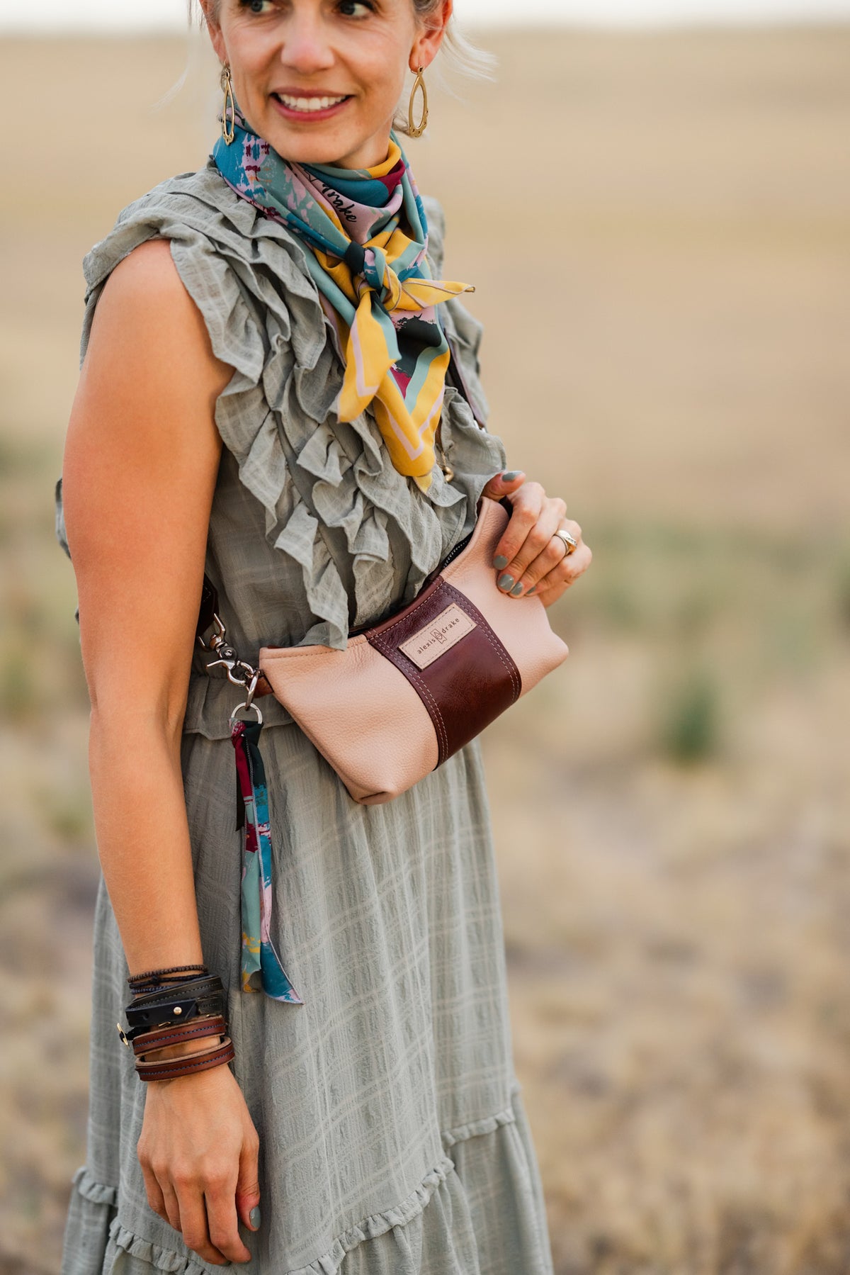 Open Range Collection | Penelope Crossbody | Dusty Rose + Rust