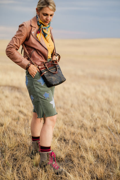 Open Range Collection | Amika Satchel + Crossbody | Rust + Camo