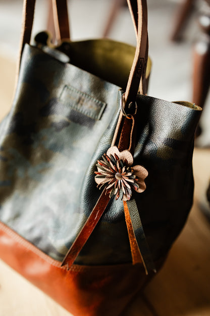 Open Range Collection | Market Tote | Camo + Rust