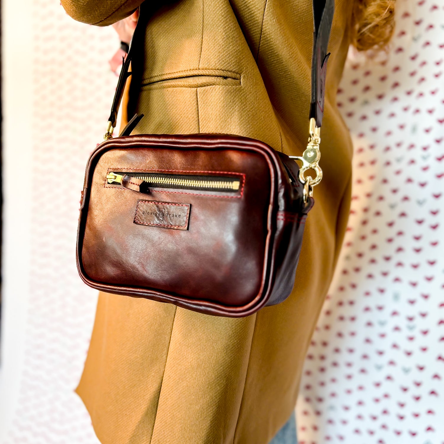 Heart + Hide Collection | Maeve Crossbody | Wine