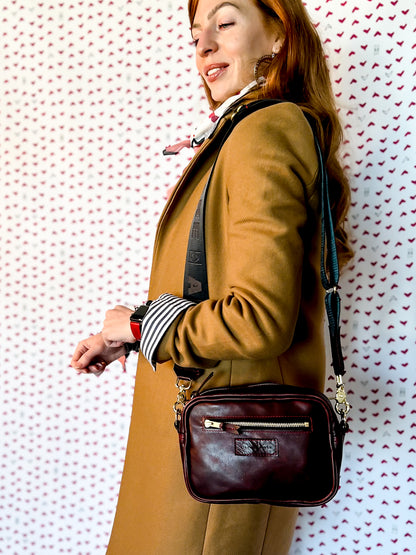 Heart + Hide Collection | Maeve Crossbody | Wine