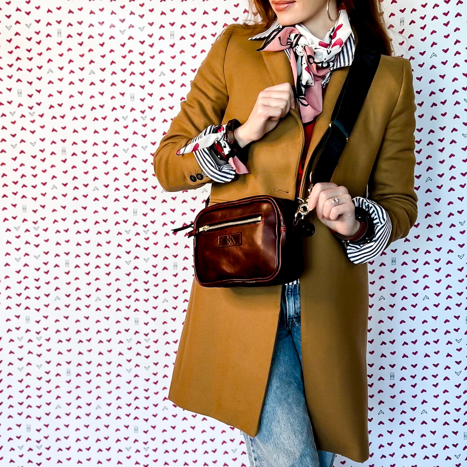 Heart + Hide Collection | Maeve Crossbody | Wine