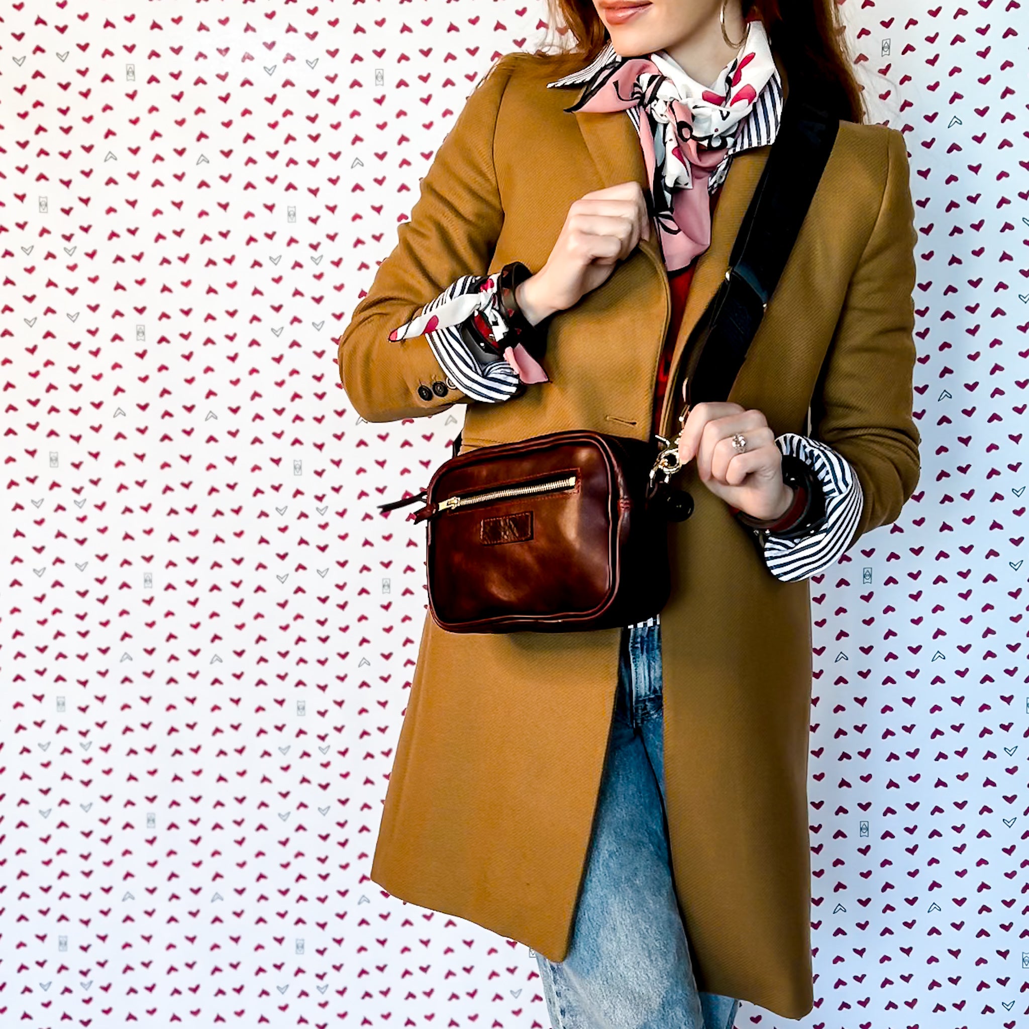 Heart + Hide Collection | Maeve Crossbody | Wine