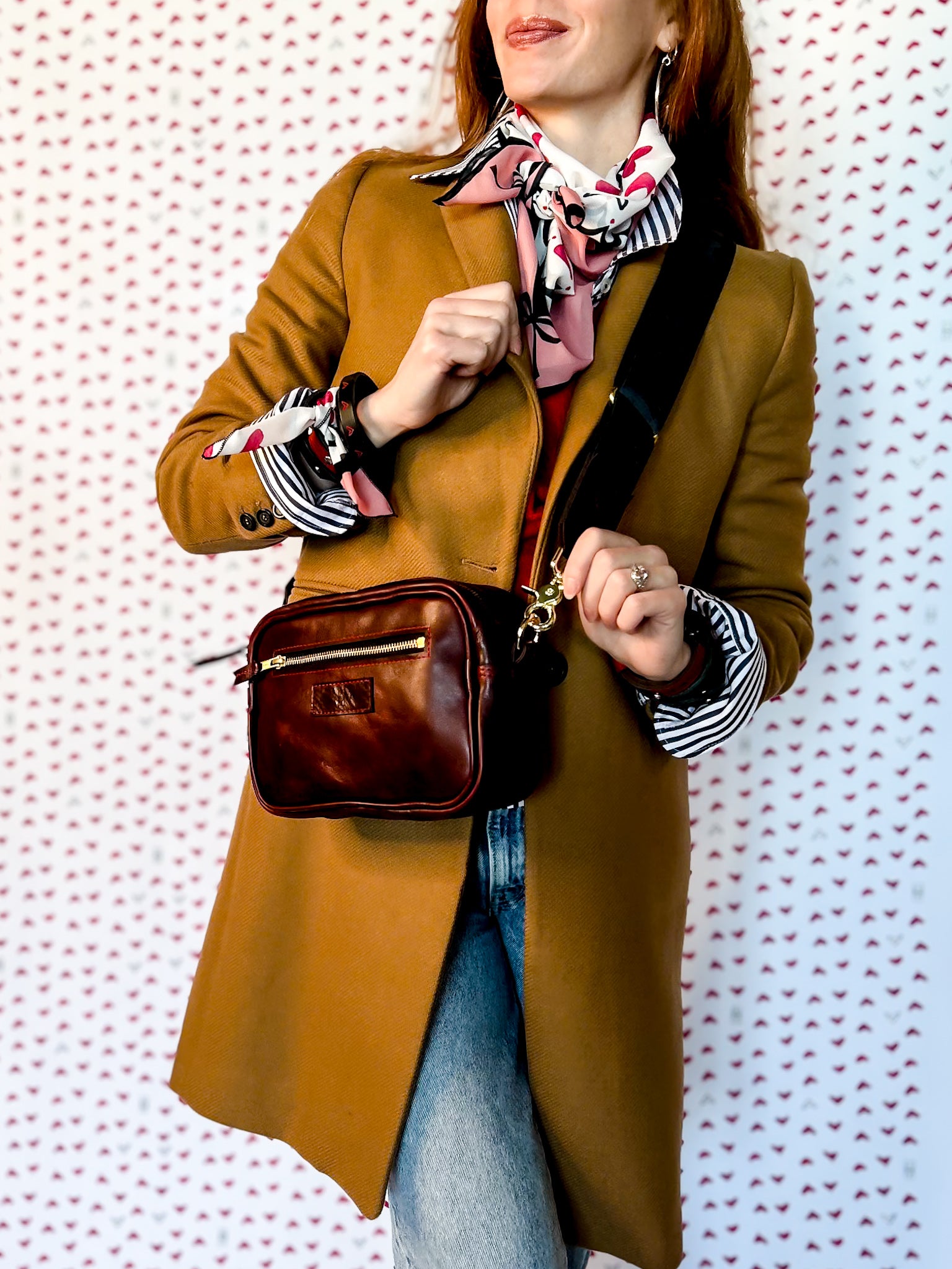 Heart + Hide Collection | Maeve Crossbody | Wine