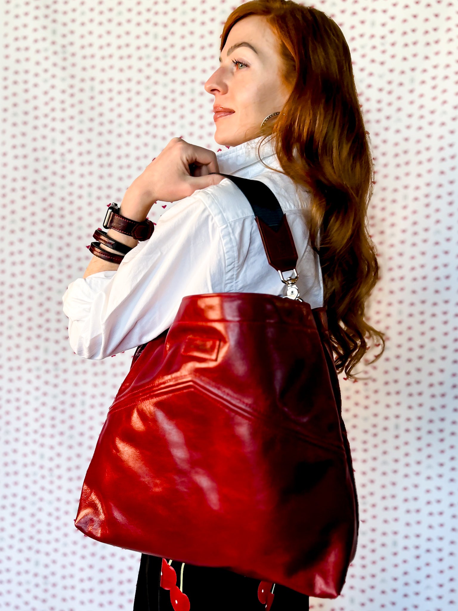 Heart + Hide Collection | Eleanor Shoulder Tote | Garnet