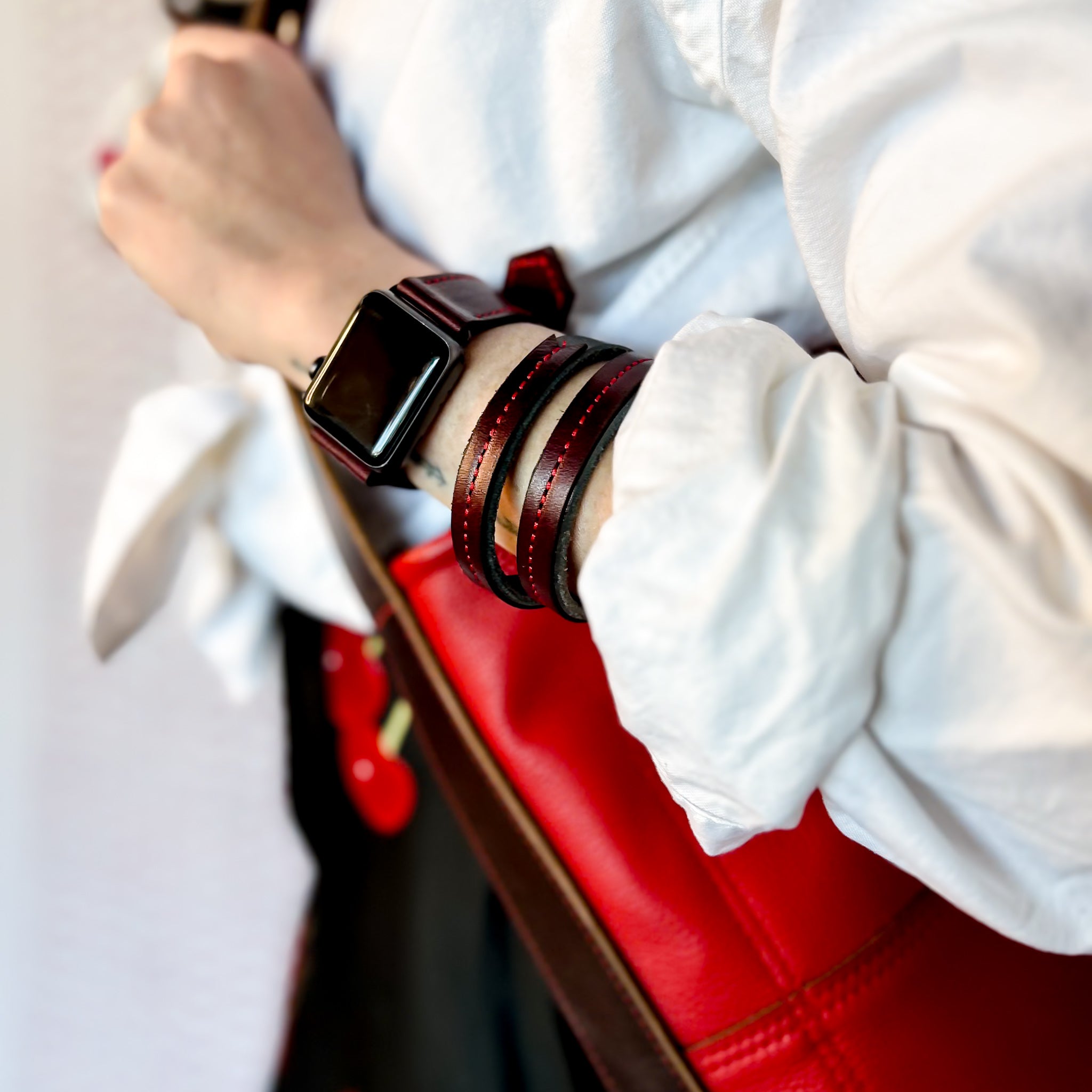 Heart + Hide Collection | Apple Watch Band | Wine