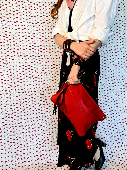 Heart + Hide Collection | Jackie Crossbody | Crimson
