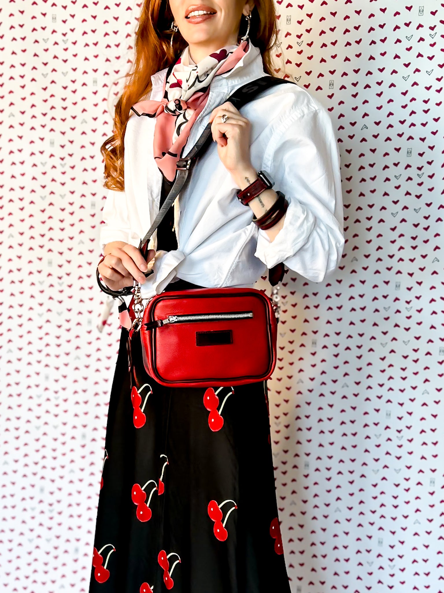 Heart + Hide Collection | Maeve Crossbody | Crimson + Wine