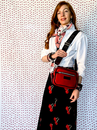 Heart + Hide Collection | Maeve Crossbody | Crimson + Wine