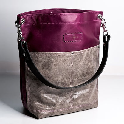 Wild Bloom Collection | Train Shoulder Tote | Orchid + Fog