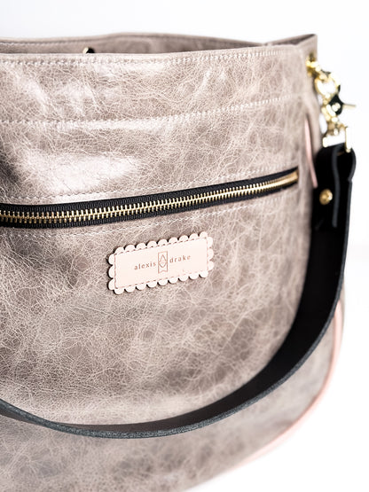 Wild Bloom Collection | Esther Shoulder Tote | Fog