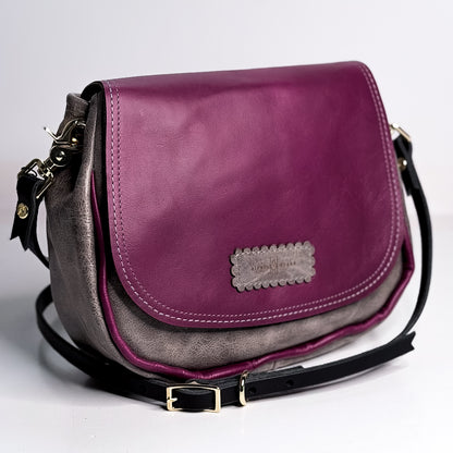 Wild Bloom Collection | Mini E Crossbody | Fog + Orchid