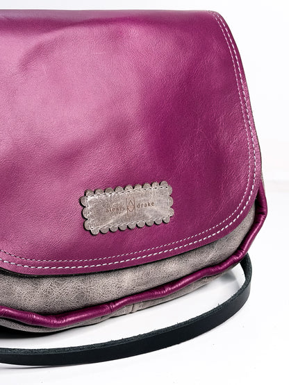 Wild Bloom Collection | Mini E Crossbody | Fog + Orchid