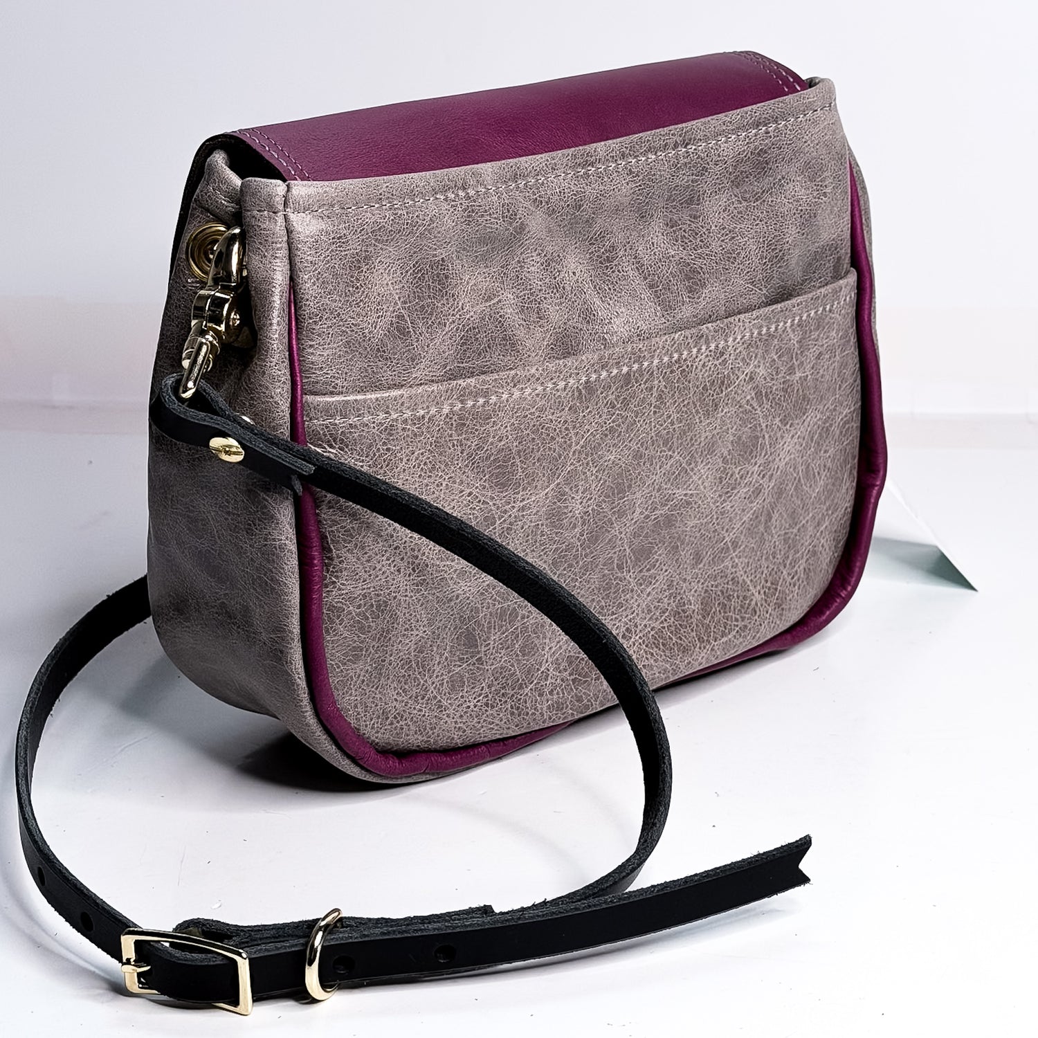 Wild Bloom Collection | Mini E Crossbody | Fog + Orchid