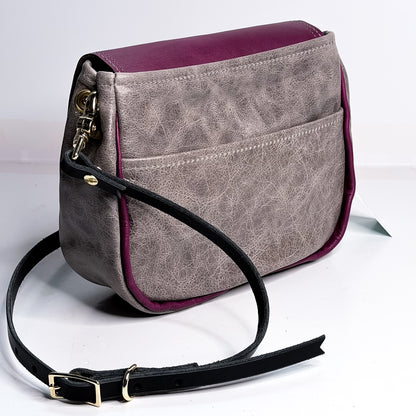 Wild Bloom Collection | Mini E Crossbody | Fog + Orchid