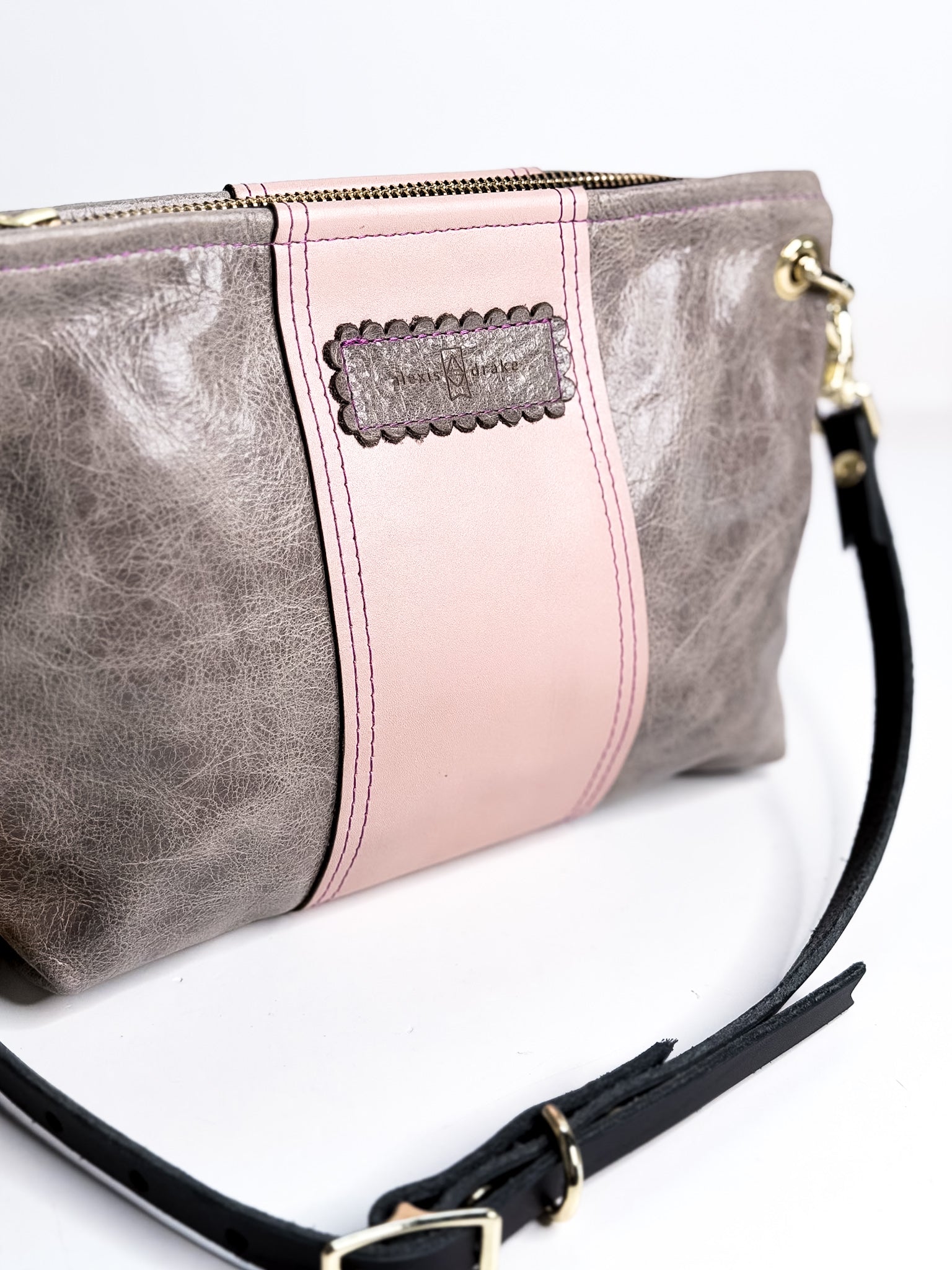 Wild Bloom Collection | Tourist Crossbody | Fog + Rosewater Pink