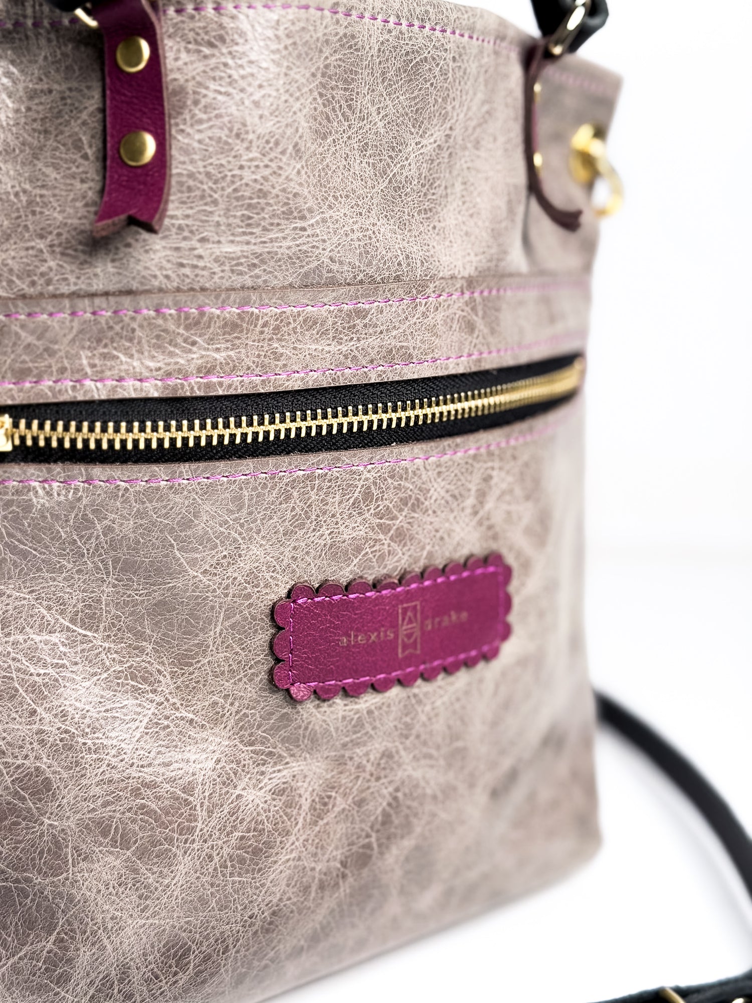 Wild Bloom Collection | Amika Satchel + Crossbody | Fog + Orchid