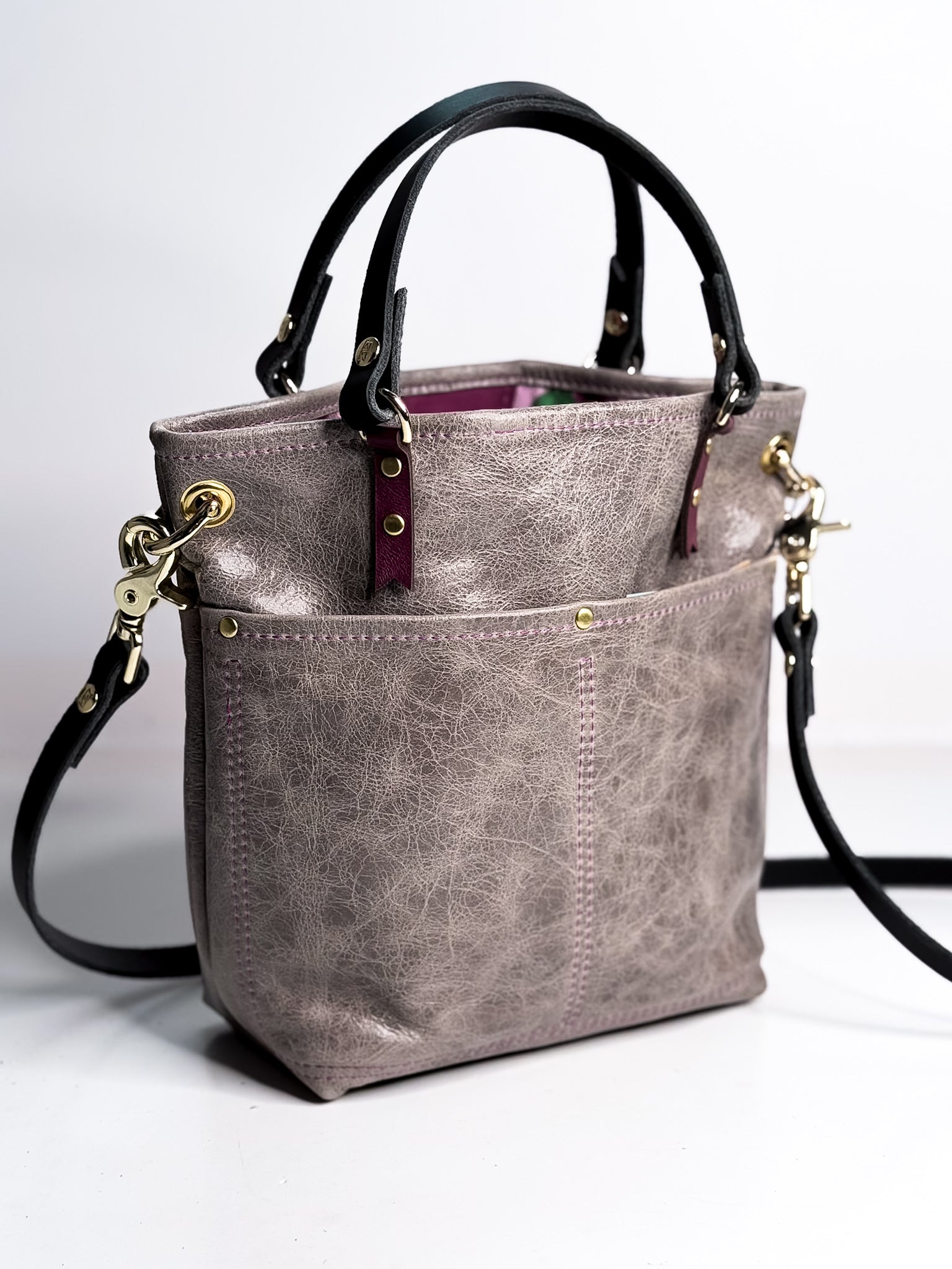 Wild Bloom Collection | Amika Satchel + Crossbody | Fog + Orchid