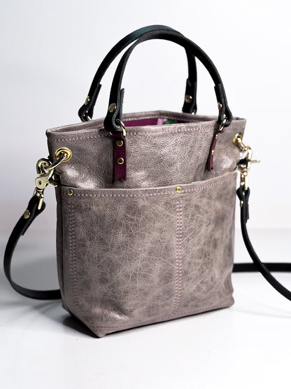 Wild Bloom Collection | Amika Satchel + Crossbody | Fog + Orchid