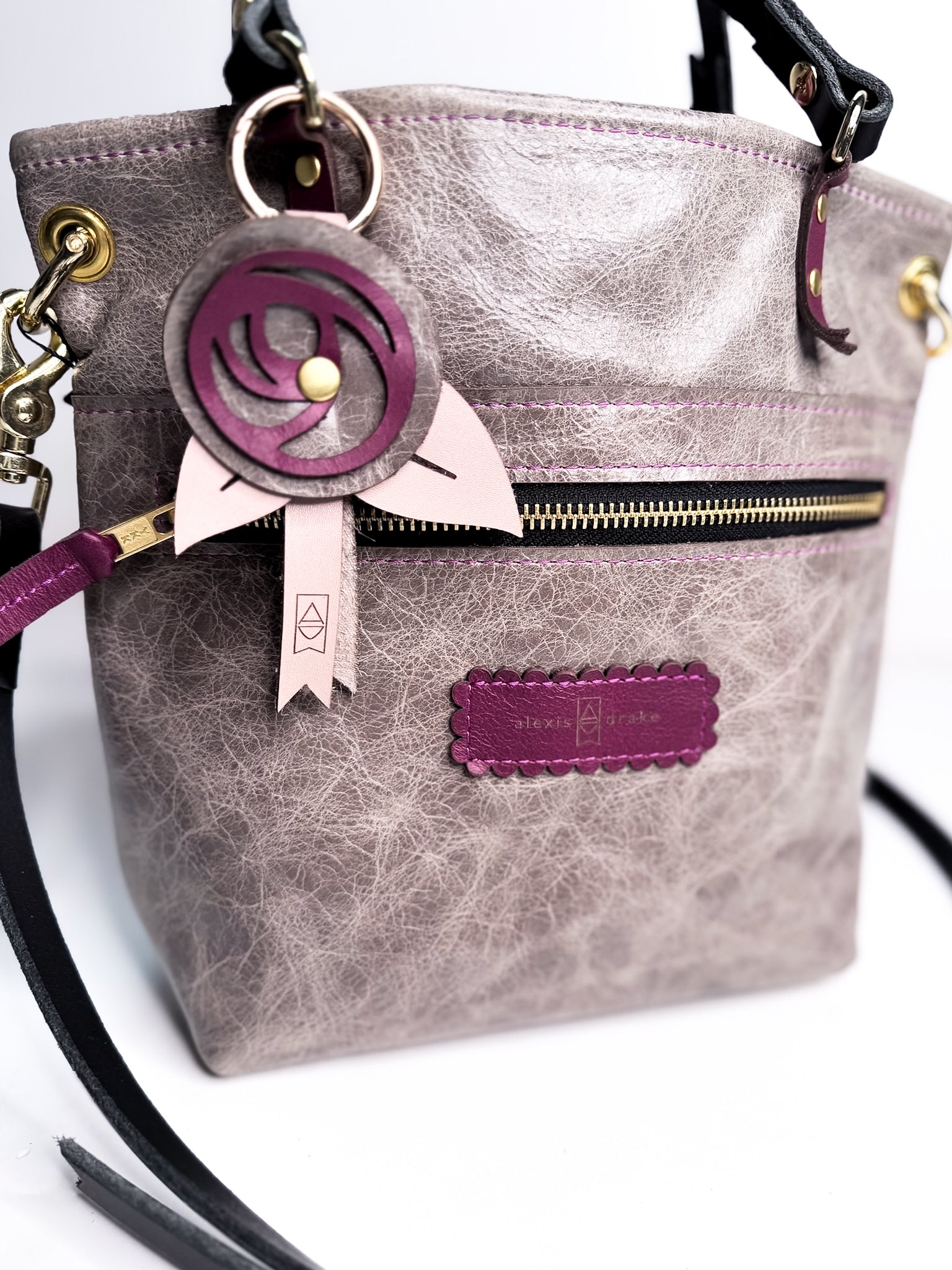 Wild Bloom Collection | Amika Satchel + Crossbody | Fog + Orchid