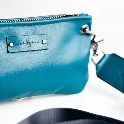 Relaxed Riviera Collection | Belt Bag Clutch + Crossbody | Blue Lagoon