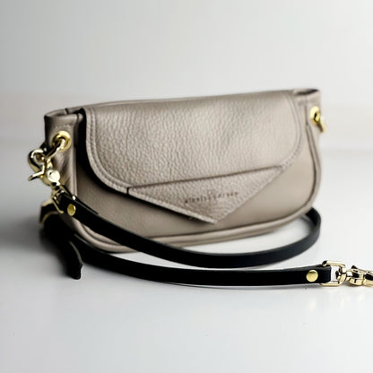 Relaxed Riviera Collection | Violet Clutch + Crossbody | Linen Gray