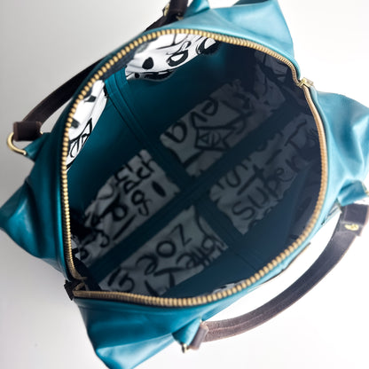 Relaxed Riviera Collection | Eliza Satchel + Shoulder Tote | Lagoon Blue