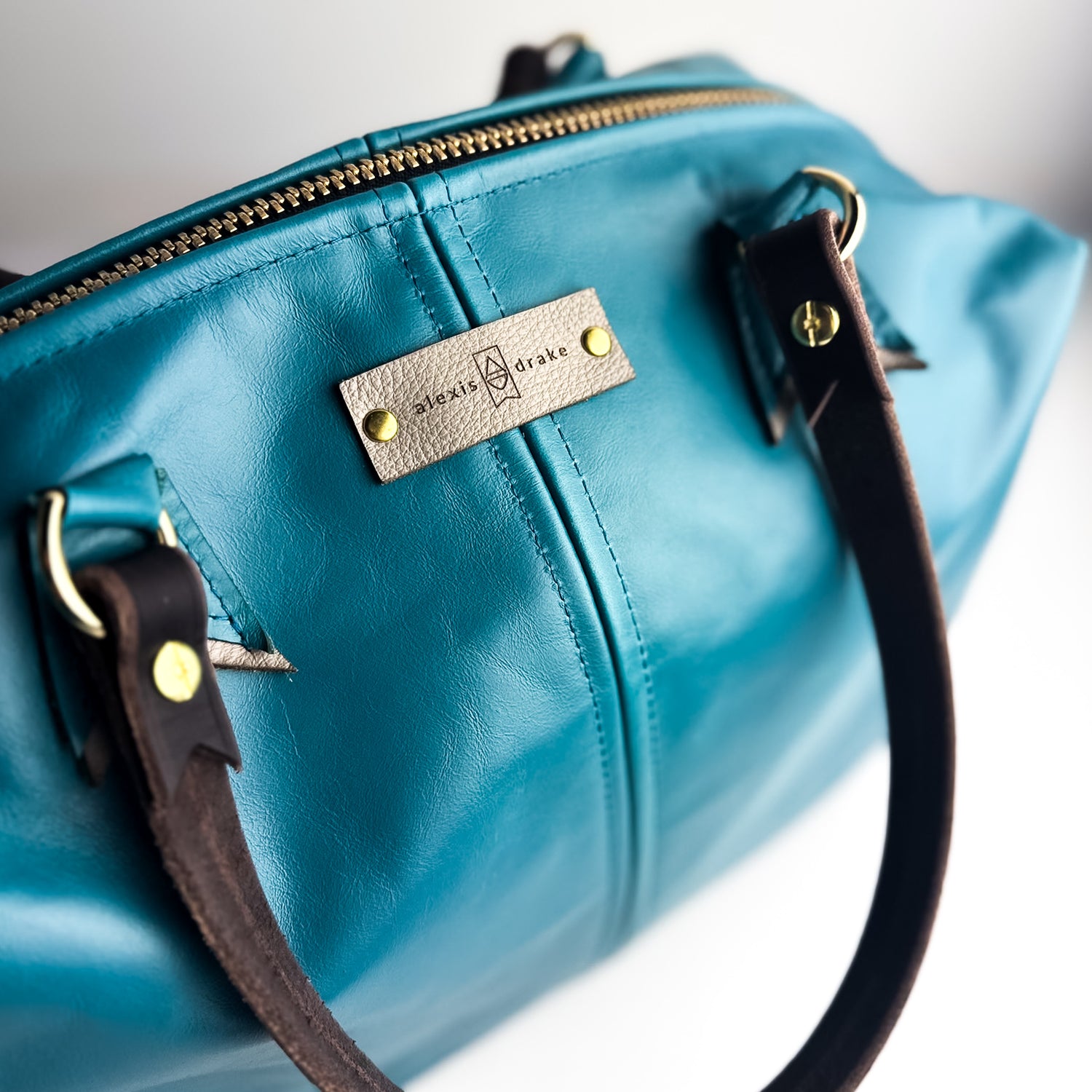 Relaxed Riviera Collection | Eliza Satchel + Shoulder Tote | Lagoon Blue