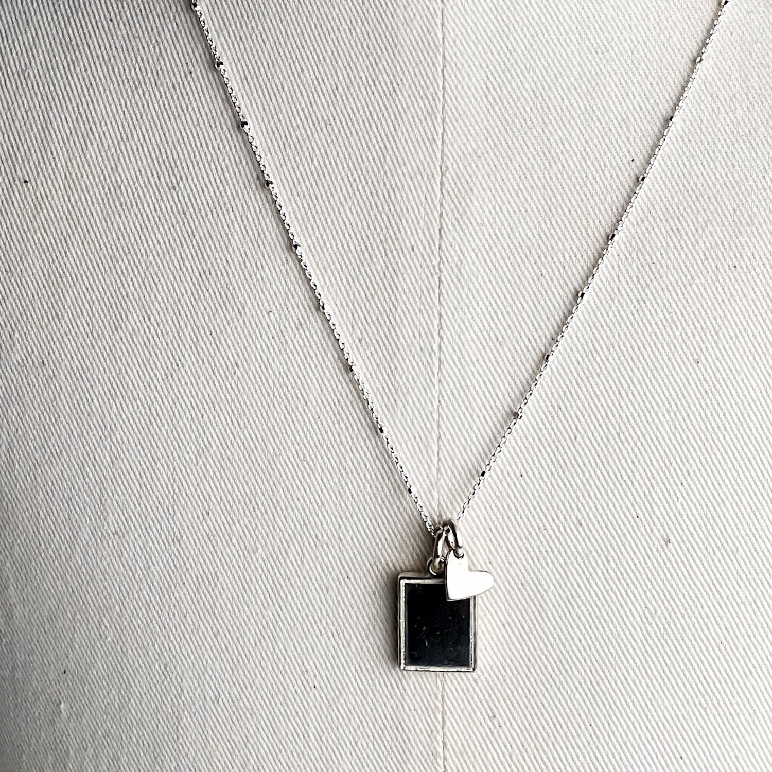 Jewelry | Frame with Heart Tag Stack