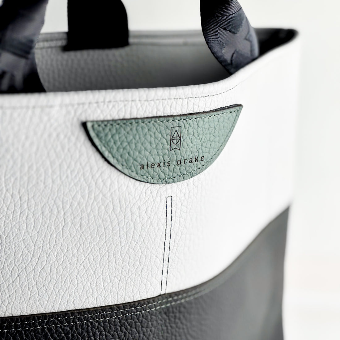 Luxe Collection | Charlotte Shoulder Tote | Light Gray + Black