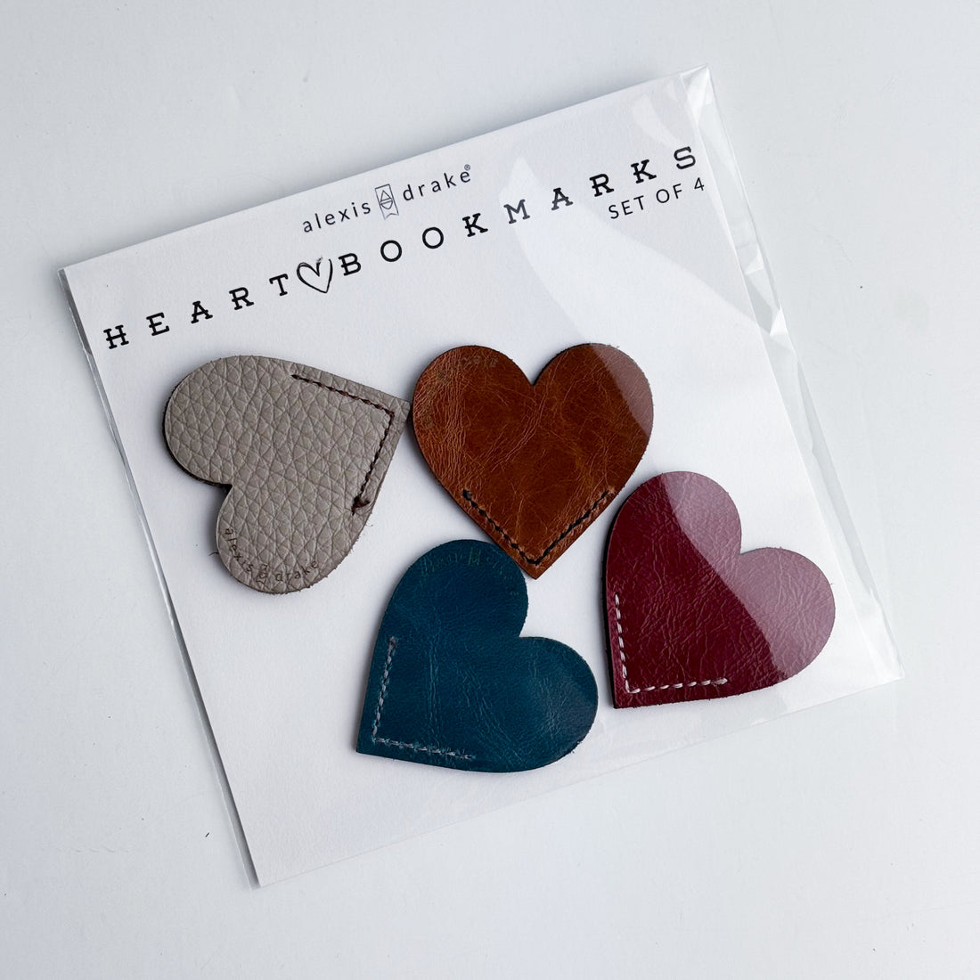 Home Collection | Leather Stitched Heart Bookmark