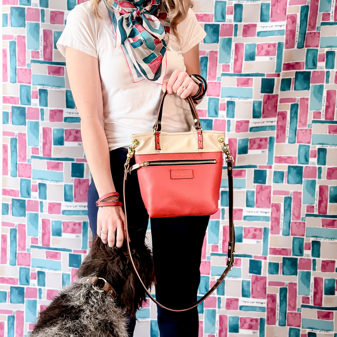Coastal Collection | Amika Satchel + Crossbody | Seashell + Coral