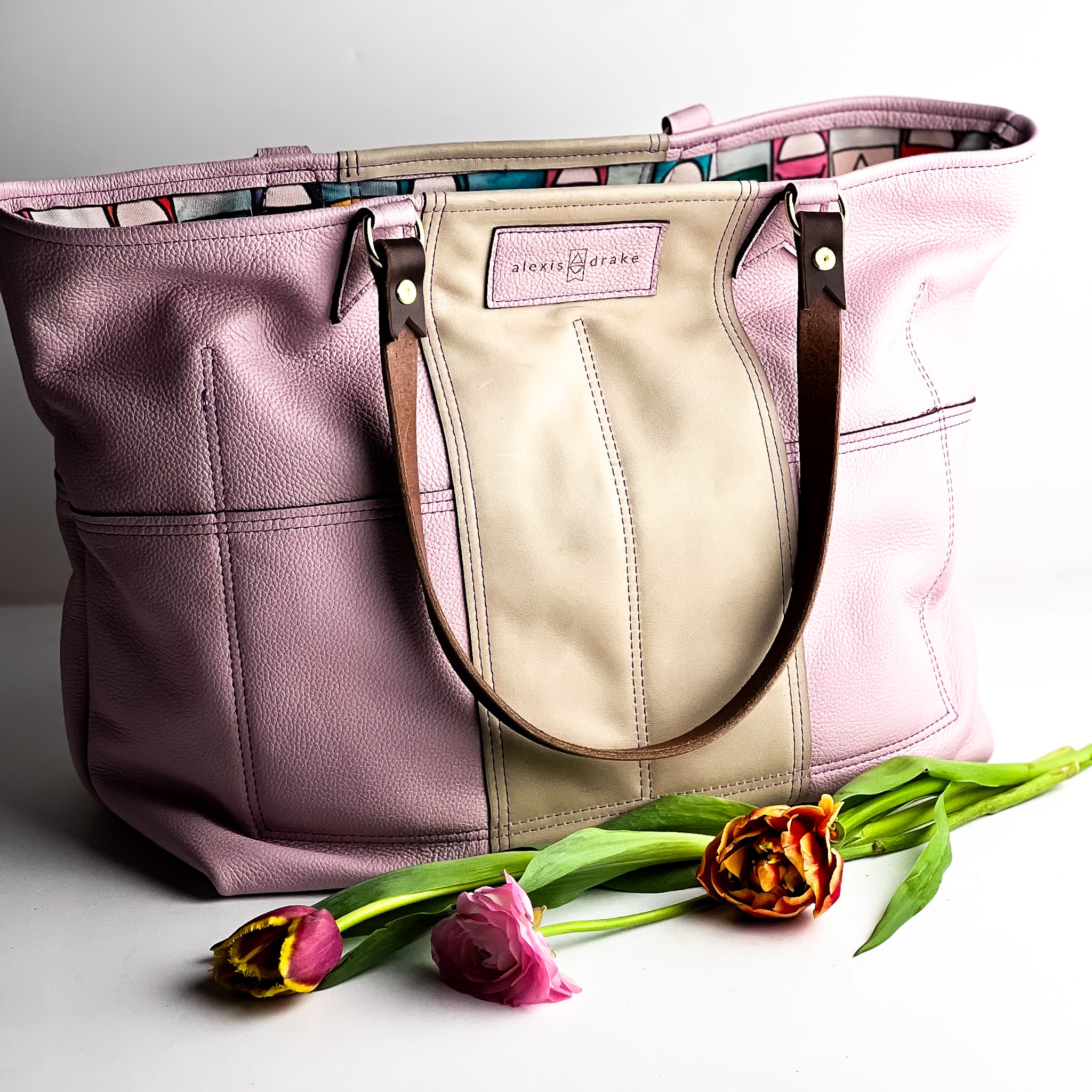 Spring Collection | Charlotte Shoulder Tote | Lavender + Vanilla