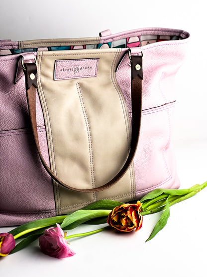 Spring Collection | Charlotte Shoulder Tote | Lavender + Vanilla