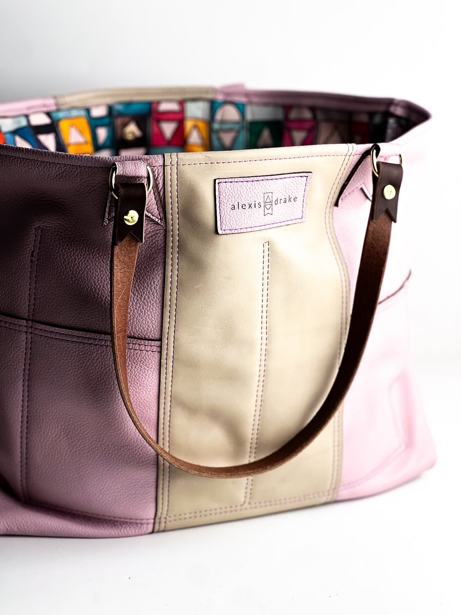 Spring Collection | Charlotte Shoulder Tote | Lavender + Vanilla