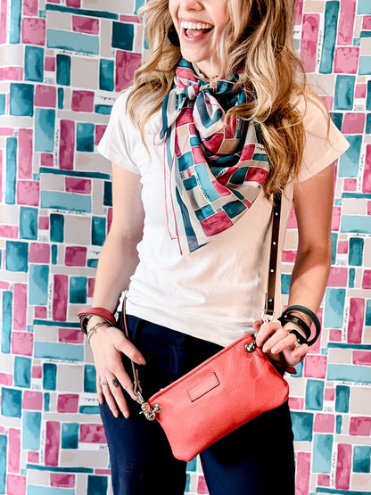 Coastal Collection | Belt Bag Clutch + Crossbody | Coral