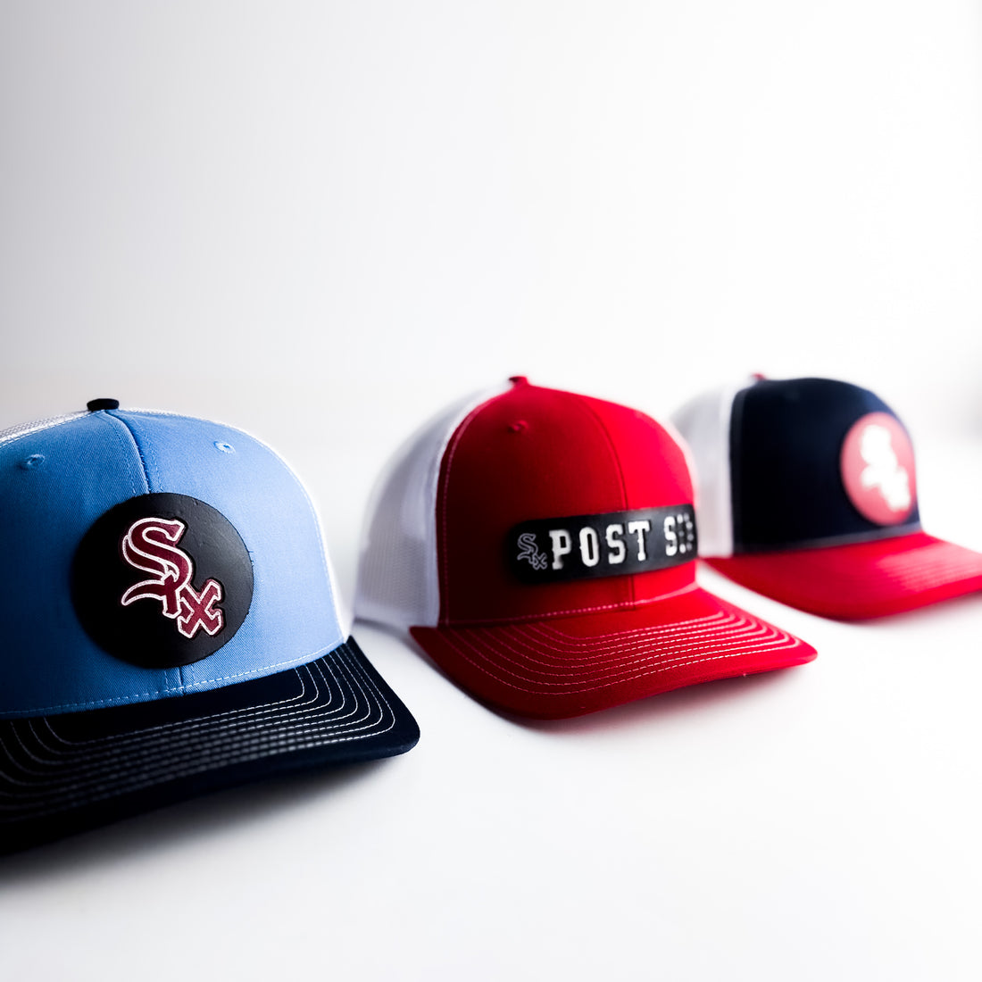 Post Six Game Day | Trucker Hat | Circle Six | Navy + Ruby