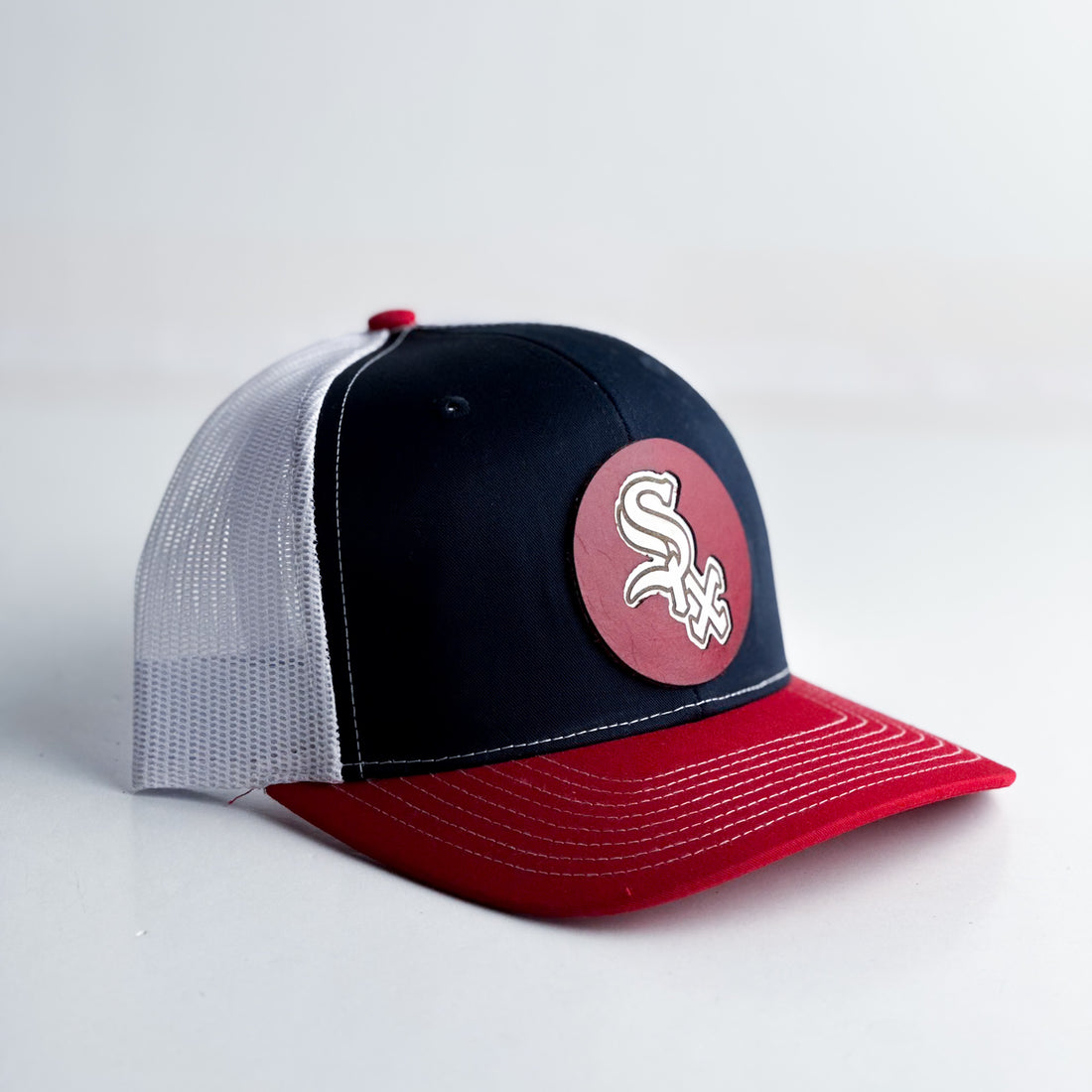 Post Six Game Day | Trucker Hat | Circle Six | Navy + Ruby