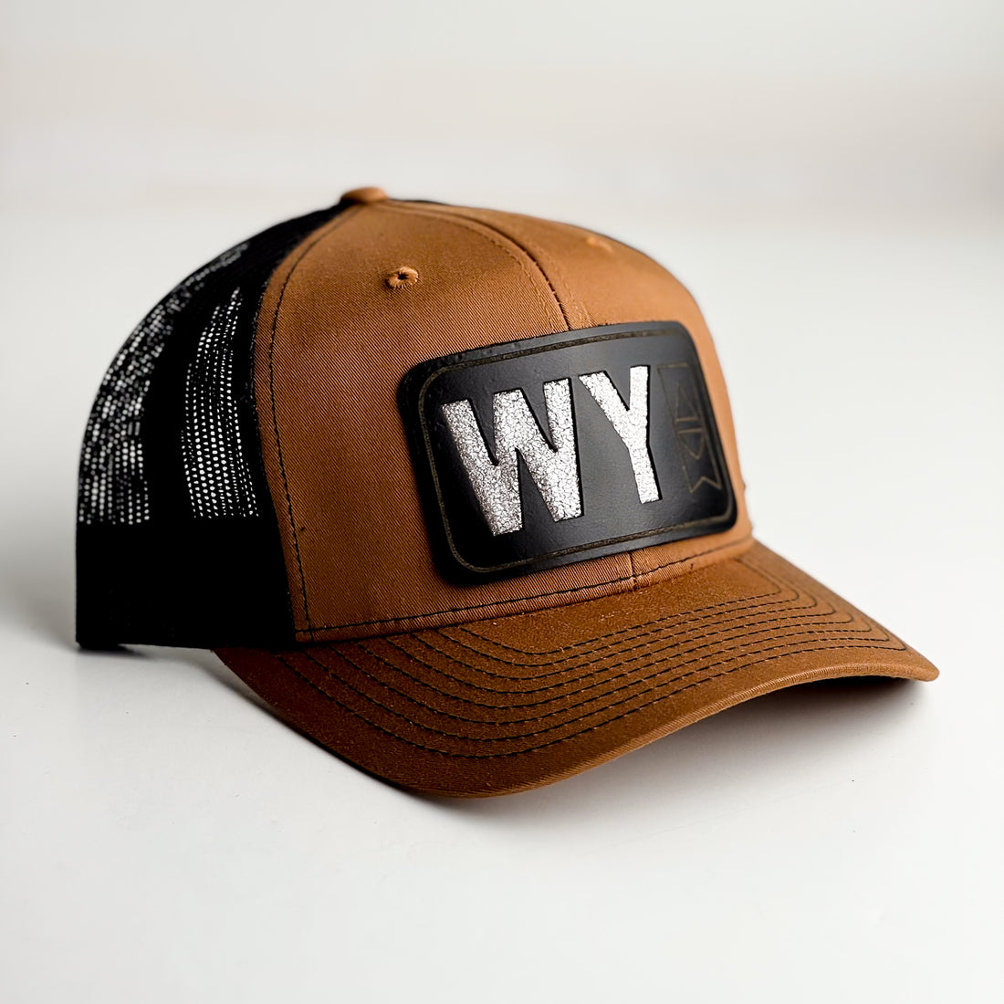WY Trucker Hat | Whiskey + Black