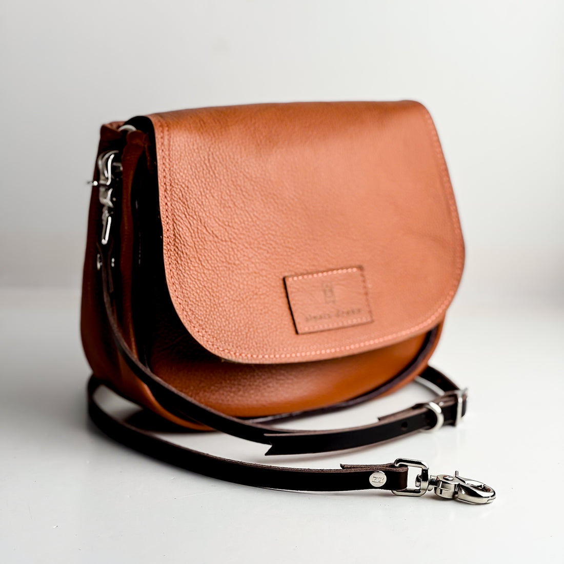 Autumn Reverie Collection | Mini E Crossbody | Rust Pebble