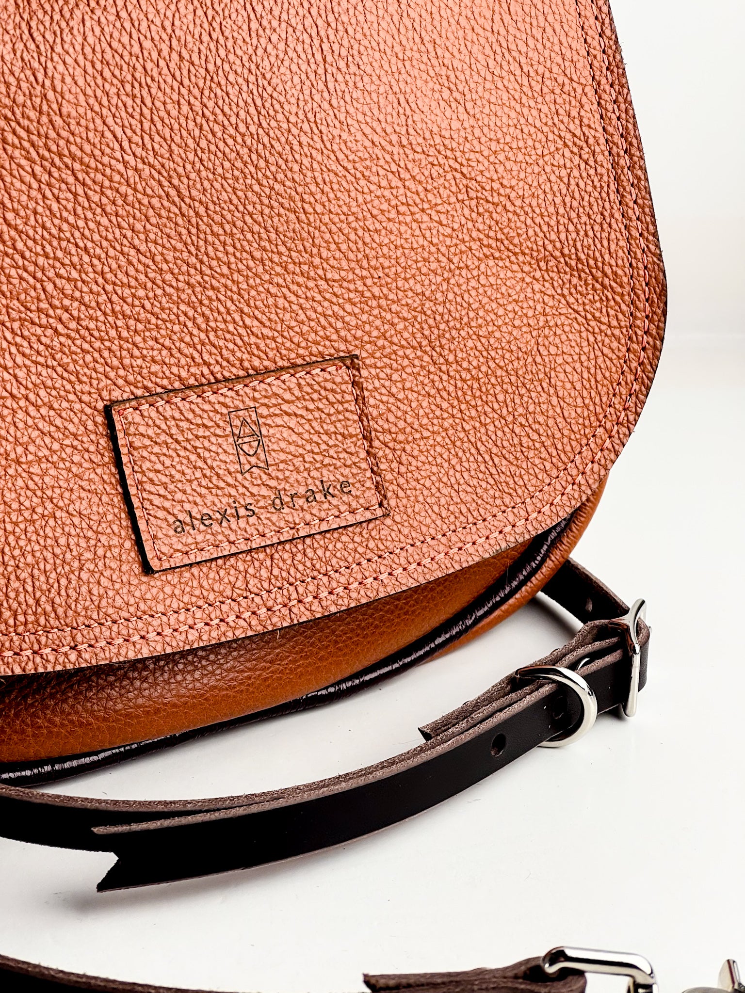 Autumn Reverie Collection | Mini E Crossbody | Rust Pebble