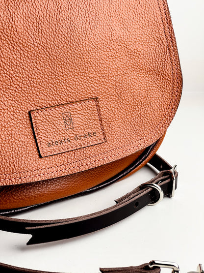 Autumn Reverie Collection | Mini E Crossbody | Rust Pebble