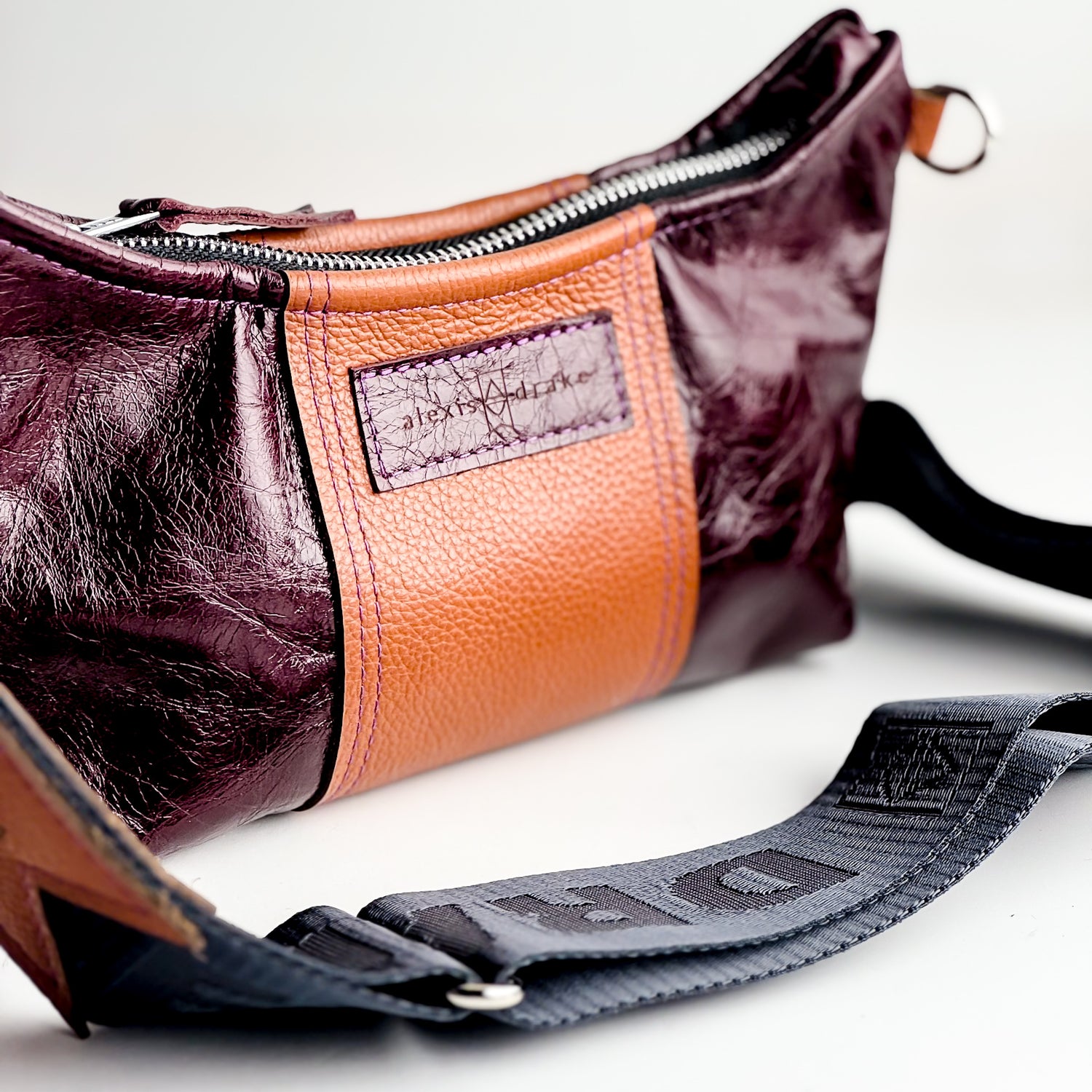 Autumn Reverie Collection | Penelope Crossbody | Plum + Rust Pebble