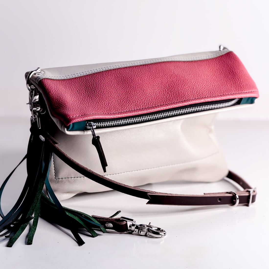 Coastal Collection | Eva Crossbody + Clutch | Coral + Seashell