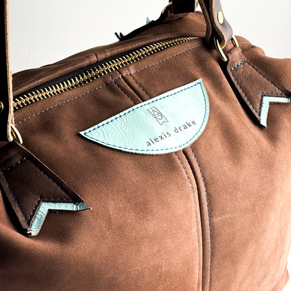 Autumn Reverie Collection | Eliza Satchel + Shoulder Tote | Mocha Suede