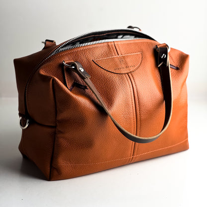 Autumn Reverie Collection | Eliza Satchel + Shoulder Tote | Rust Pebble