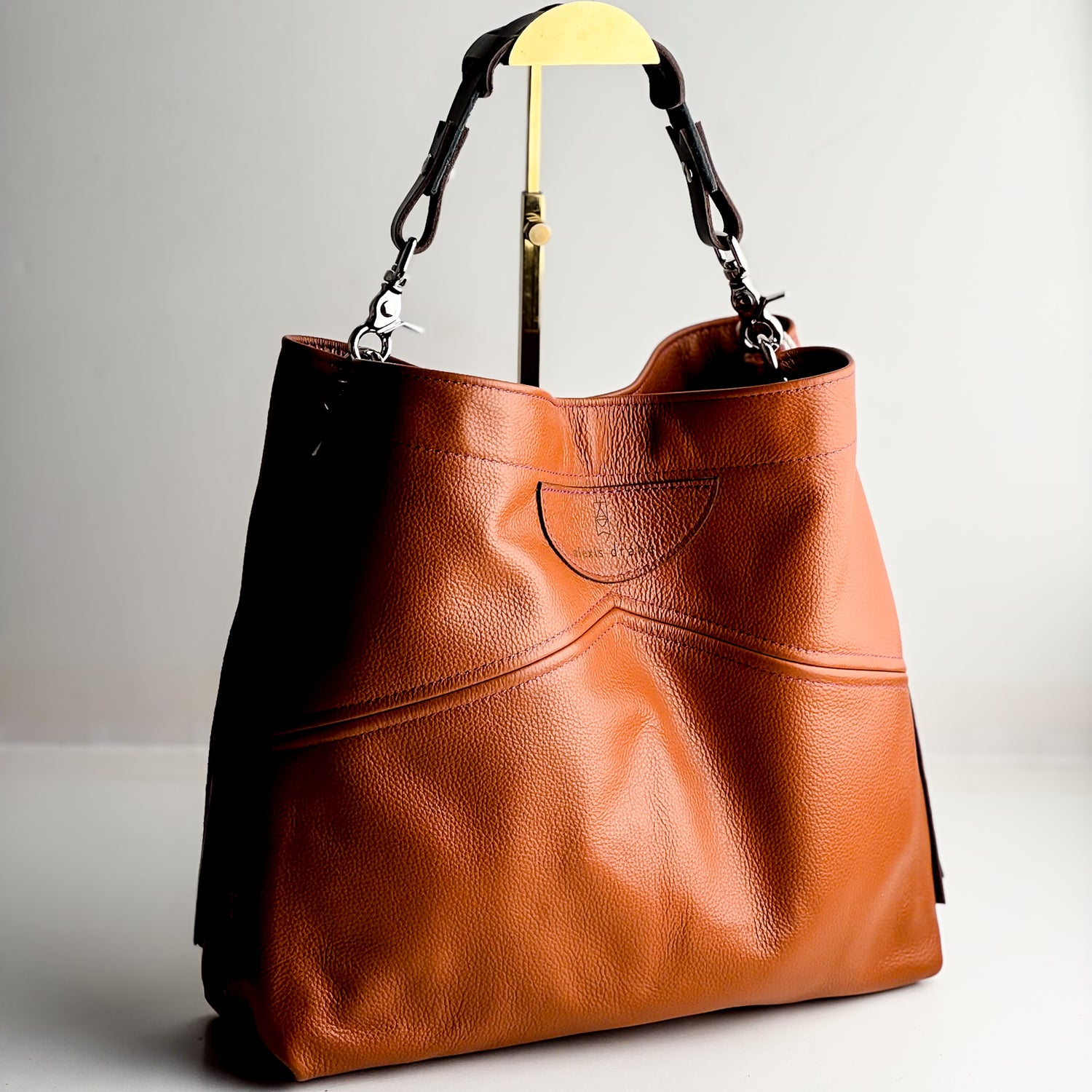 Autumn Reverie Collection | Eleanor Shoulder Tote | Rust Pebble