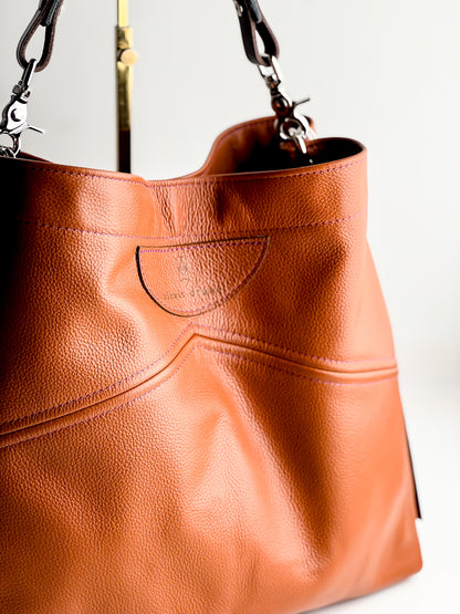 Autumn Reverie Collection | Eleanor Shoulder Tote | Rust Pebble