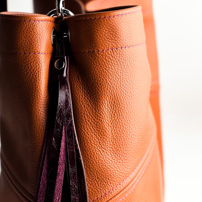 Autumn Reverie Collection | Eleanor Shoulder Tote | Rust Pebble